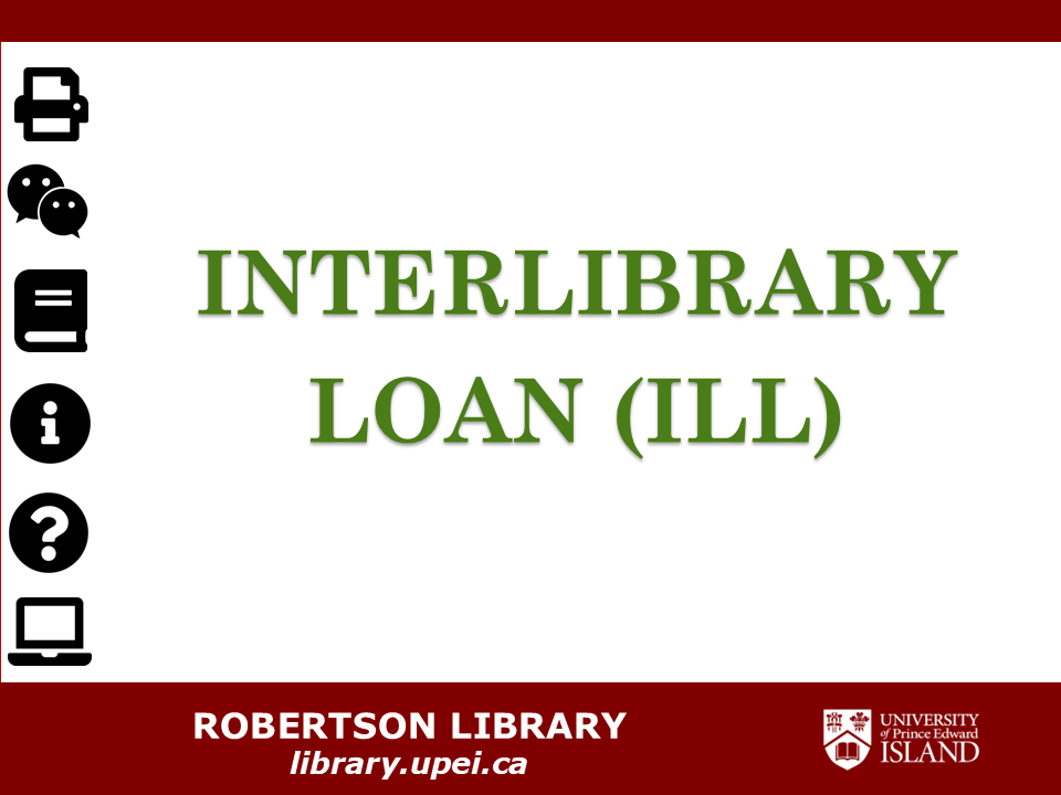 Iterlibrary loan (ILL) title slide