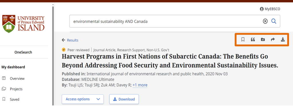 Tools at the top of the record is highlighted